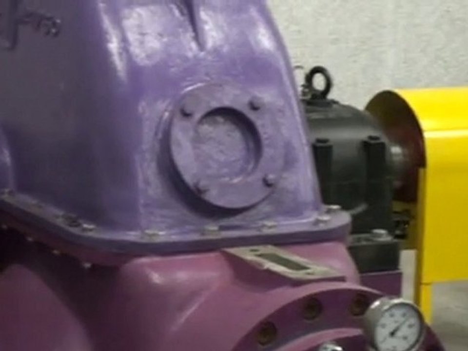Turbine Pelton en fonctionnement