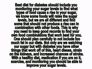 Best diet for diabetes and diabetics