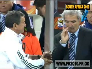 le geste de Raymond Domenech l'enfant entraîneur