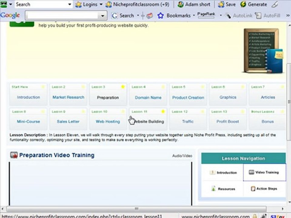 Niche Profit Classroom Inside View