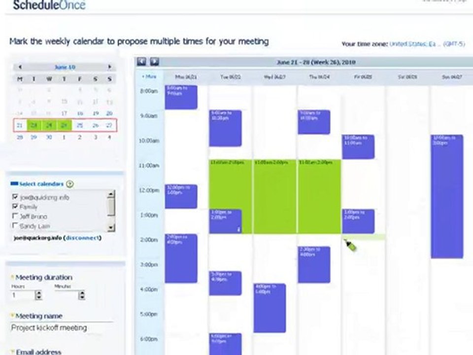 The ScheduleOnce Personal Edition