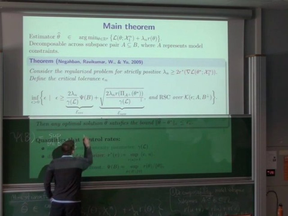 Recovery problems in high dimensions - M. Wainwright