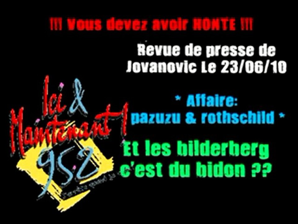 JOVANOVIC - LES CONSPIRATIONNISTES SONT DES FOUS !