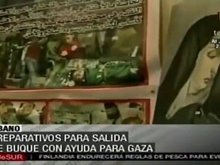 Preparativos para salida de buque con ayuda para Gaza