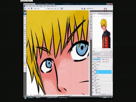 Naruto Shippuden colorisation photoshop CS3