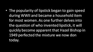 Who Invented Lipstick