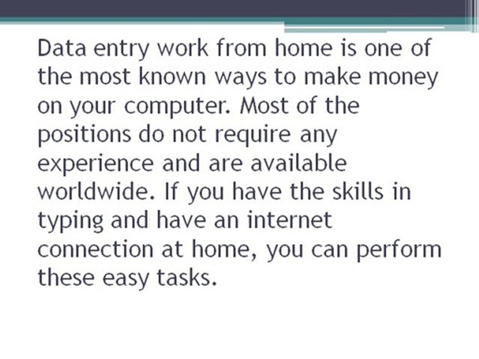 Data Entry Jobs Scams