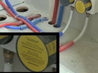 Installation de pompe à chaleur, chaudière et salle de bain