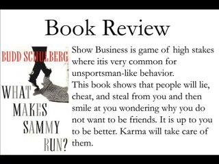 What Makes Sammy Run? Book Review
