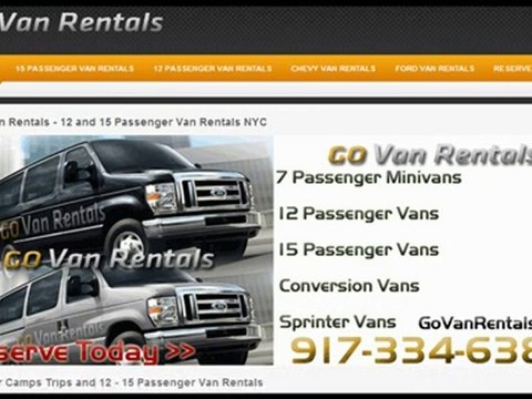 Weekend Van Rentals - GoVanRentals.com 12+15 Passenger Vans