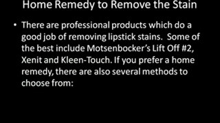 Remove Lipstick From Clothes