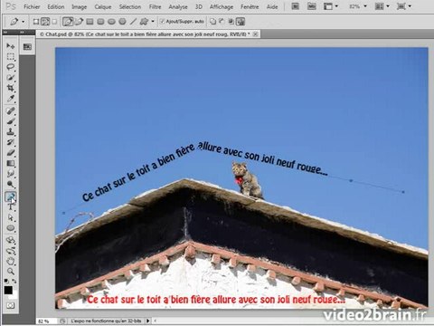 Photoshop CS5 : Le texte suit un tracé