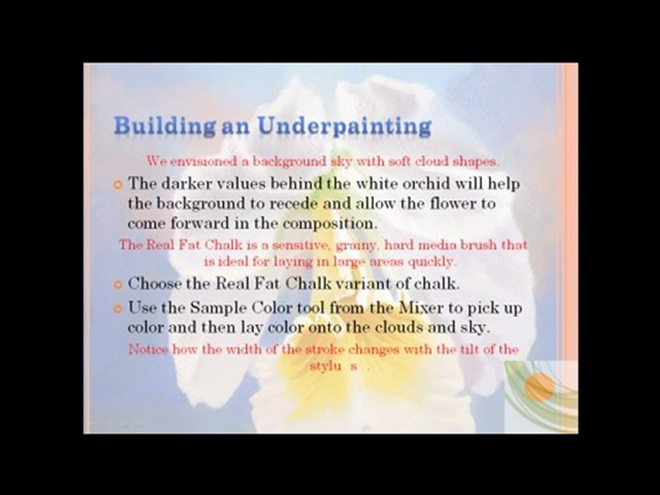 Video Tutorial on Surrealist Painting of Orchids