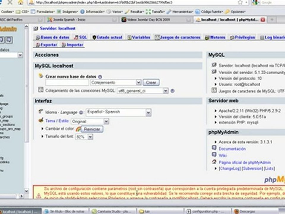 Curso de Joomla ¿Como duplicar un Sitio Joomla 1.5 en local?