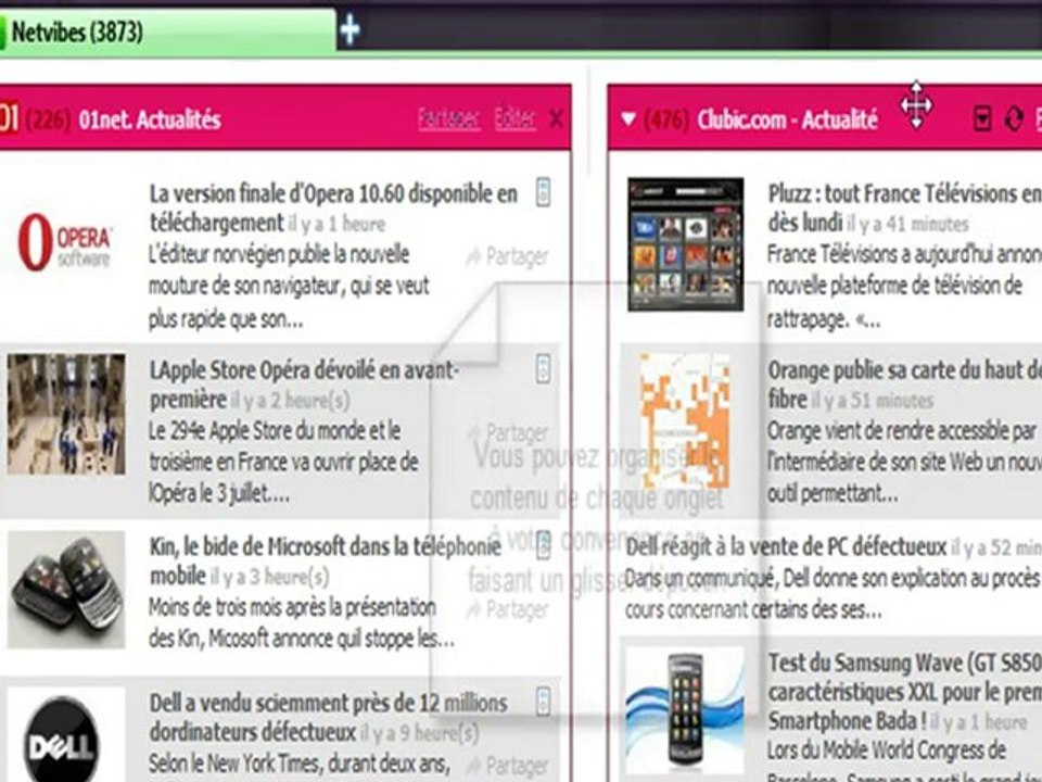 Présentation de Netvibes pour www.blog-united.com