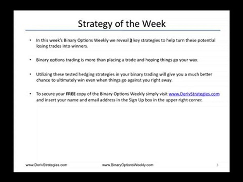 Binary Options Weekly: Risk Management Strategies
