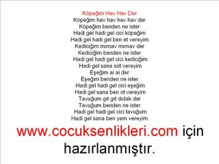 Köpeğim Hav Hav-Çocuk Şarkısı