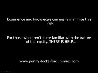Penny Stocks for Dummies :Penniless Stock Winners