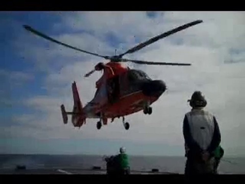 Coast Guard Works With Royal New Zealand Navy Ship Te Kaha