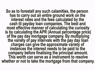 Cash Til Payday Loans  Hr Loans