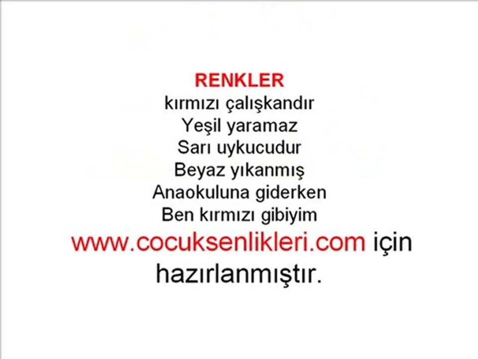 Renkler-Çocuk Şarkısı