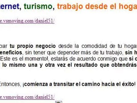 internet turismo, ganar dinero trabajando en casa