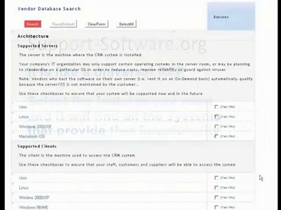 Support software