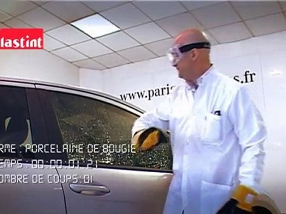 Glastint : test sécurité avec une bougie