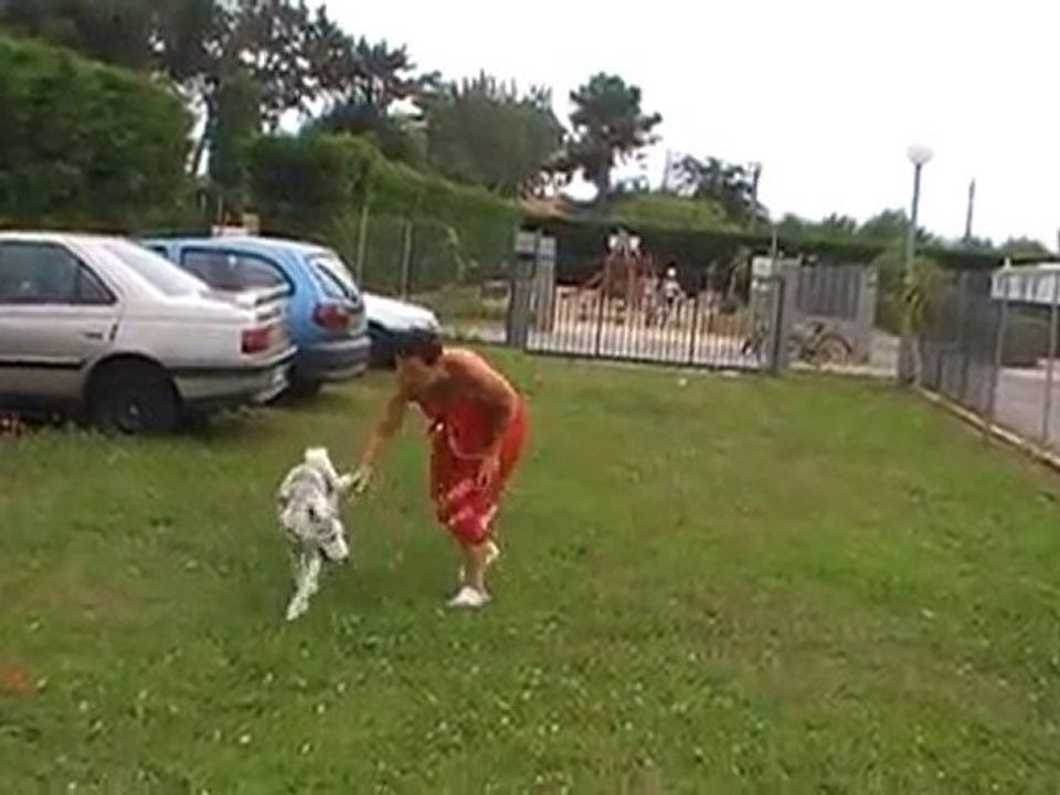 Douchka ( 8 mois) fait du sport avec sa maman