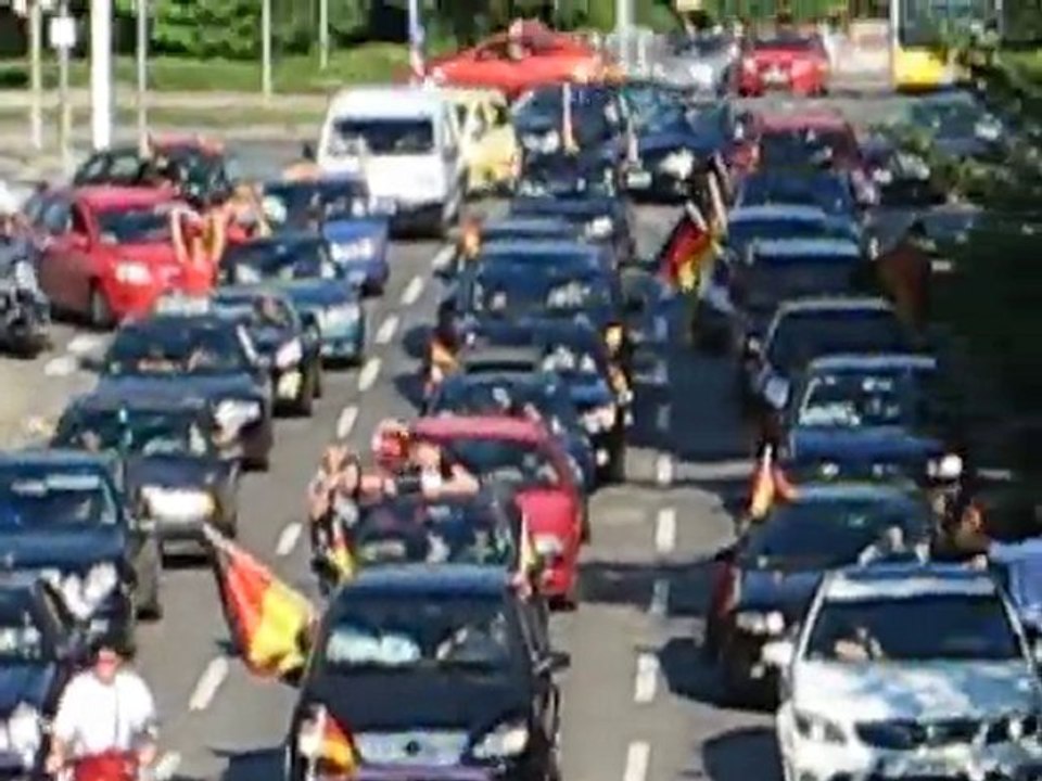 Celebrations in Stuttgart after win over England 2