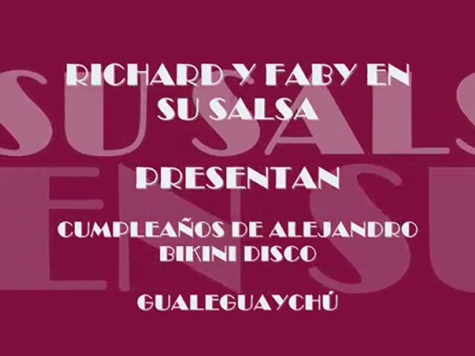 SHOWS DE SALSA PARA FIESTAS DE CUMPLEAÑOS, RICHARD Y FABY