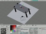 Blender--3D-Tuto crée une table de bureau.Logiciel blender