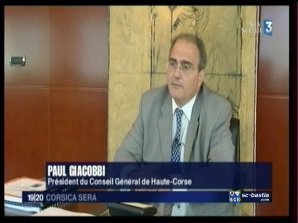 FR 3 Via Stella - Le Conseil Général de Haute Corse valide son aide pour le SCB