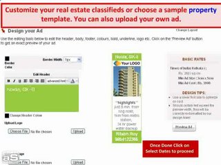 Book  real estate, property classified ads  and advertisemen