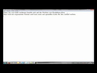 Online geld verdienen report (Teil 1/ von 2)