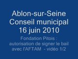 Conseil municipal 16 juin 2010 - Fondation Pitois 1/2