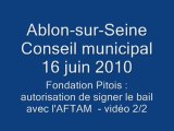 Conseil municipal 16 juin 2010 Fondation PItois 2/2