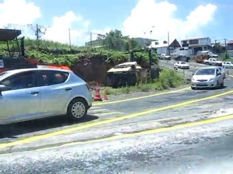 tracteur, chantier rond point