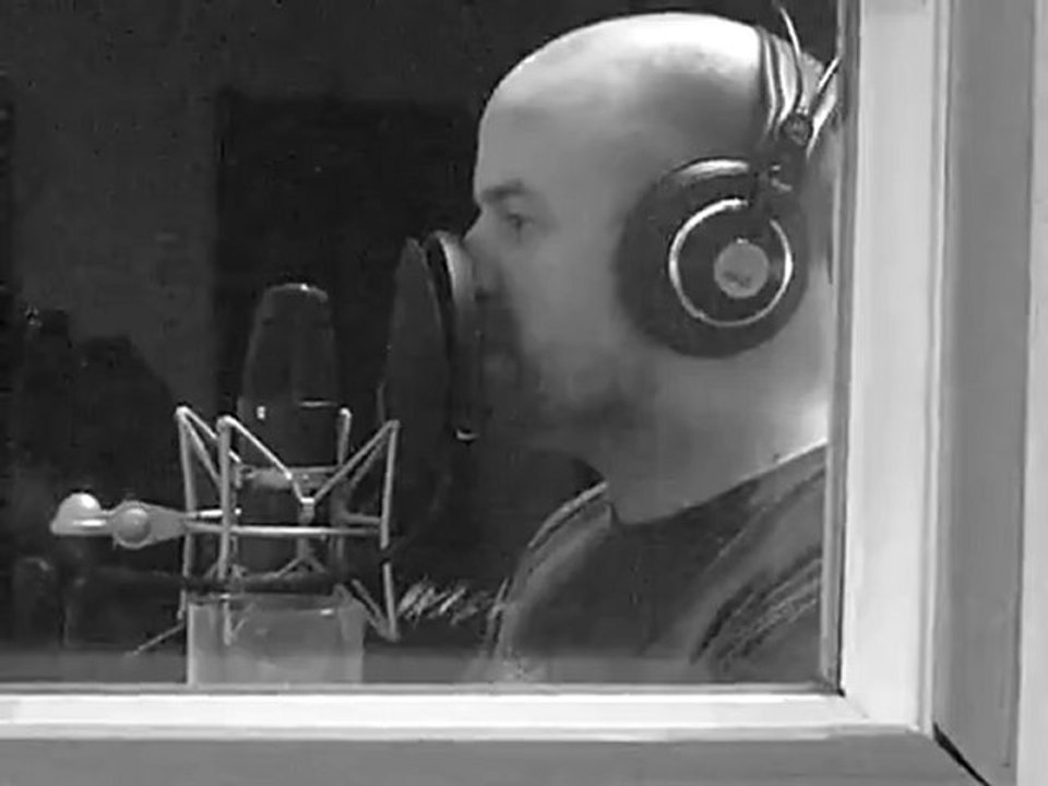 René does a clean vocal take...