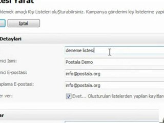 Postala Pigeon Mail Listesi Oluşturma
