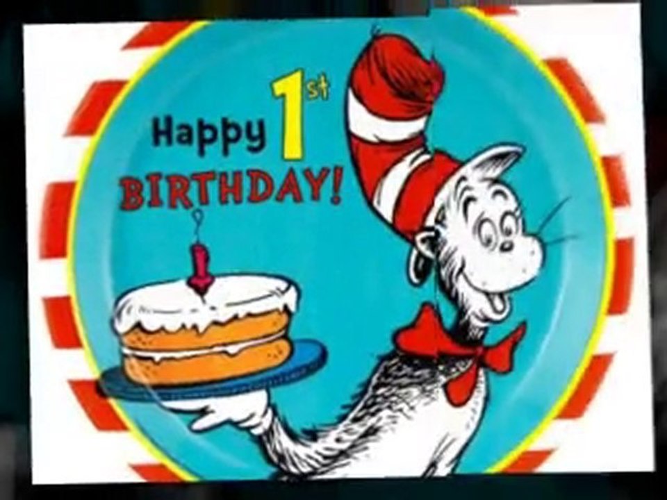 Dr. Seuss Cat in the Hat First Birthday Party