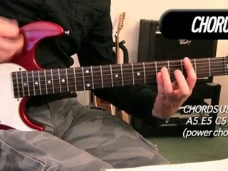 How to play Night Drive electric guitar easy visual lesson