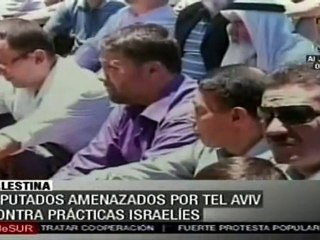 Protestan diputados palestinos amenazados por Tel Aviv