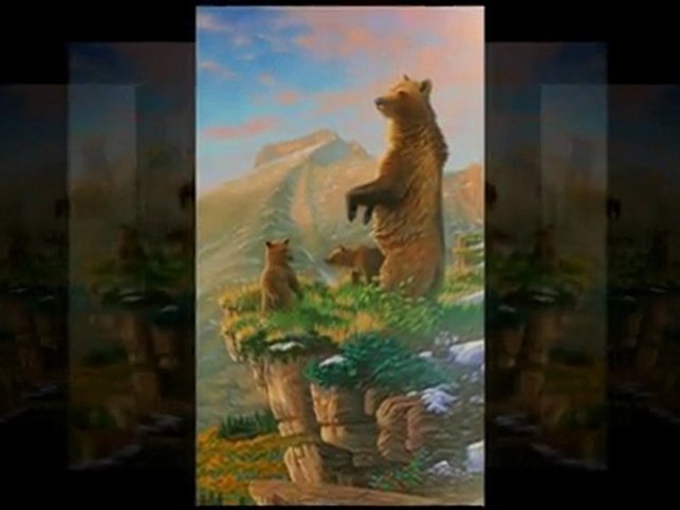 Montana Oil Paintings - Wildlife Landscape Prints -  Rockys