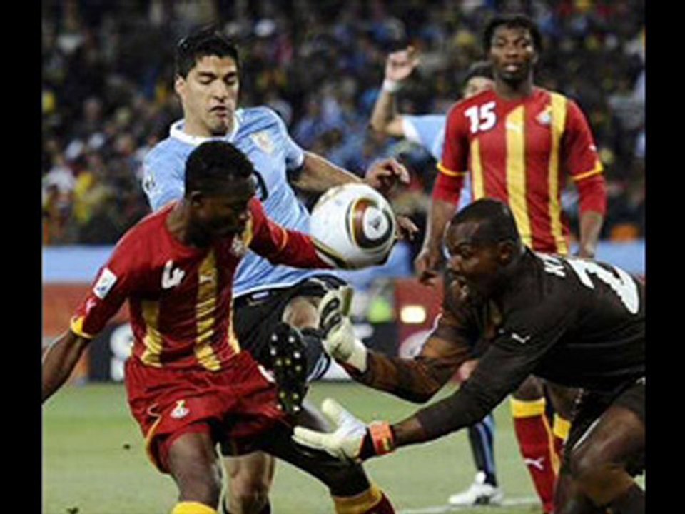 Uruguay 1-1 Ghana Muntari great-goal, Forlan free-kick