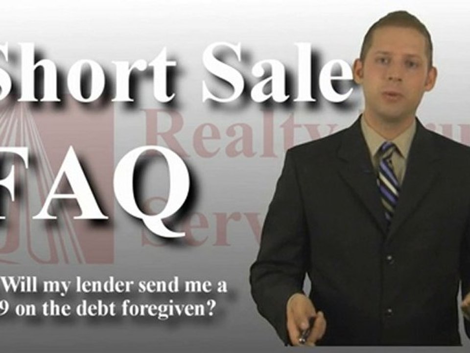 Ohio Short Sale FAQ 14- Will I recieve a 1099 for the short
