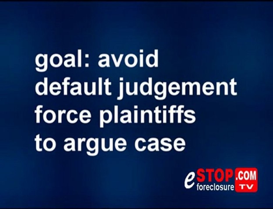 How to file an answer to your foreclosure case!