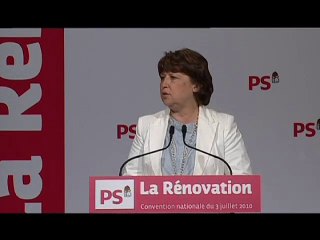 Discours de M.Aubry à la convention sur la rénovation