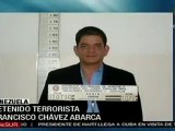 Detenido terrorista Francisco Chávez Abarca