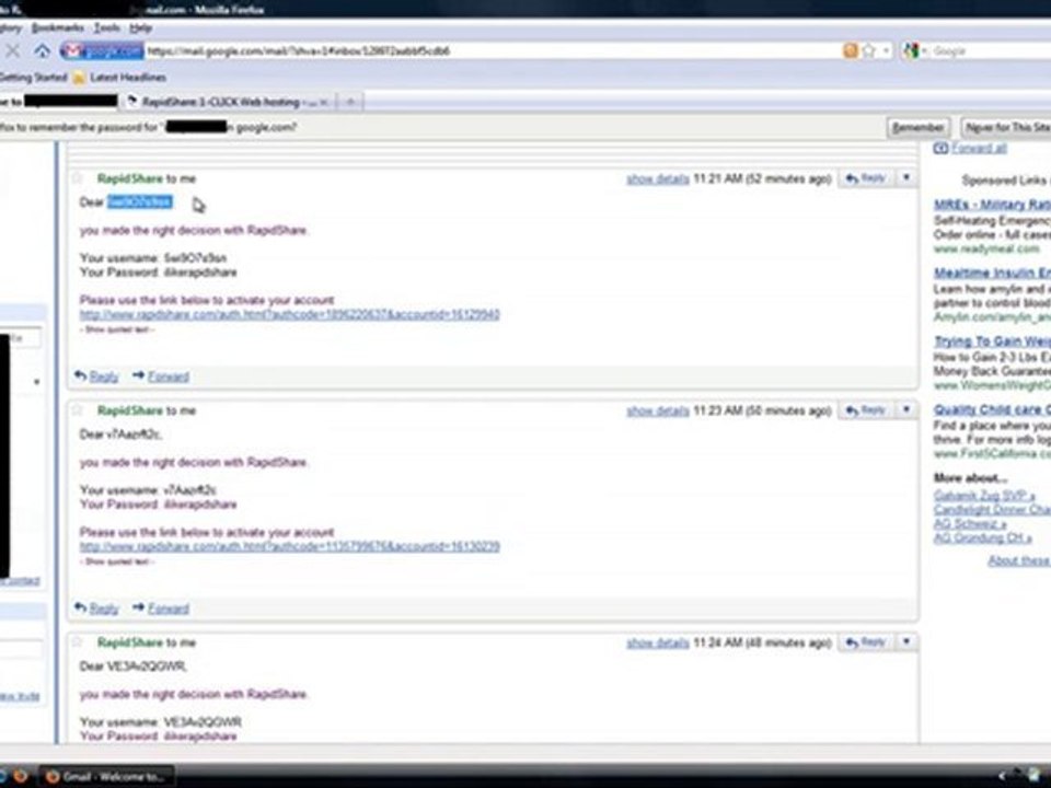 Rapidshare Premium Account Creator - It's Real!